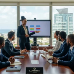 Femmes en réunion stratégique